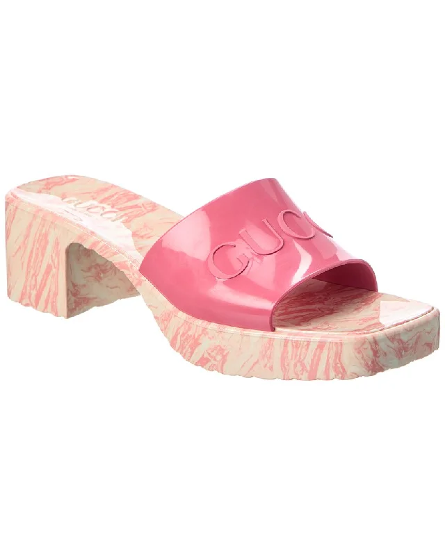 Summer Deals Gucci Rubber Platform Sandal