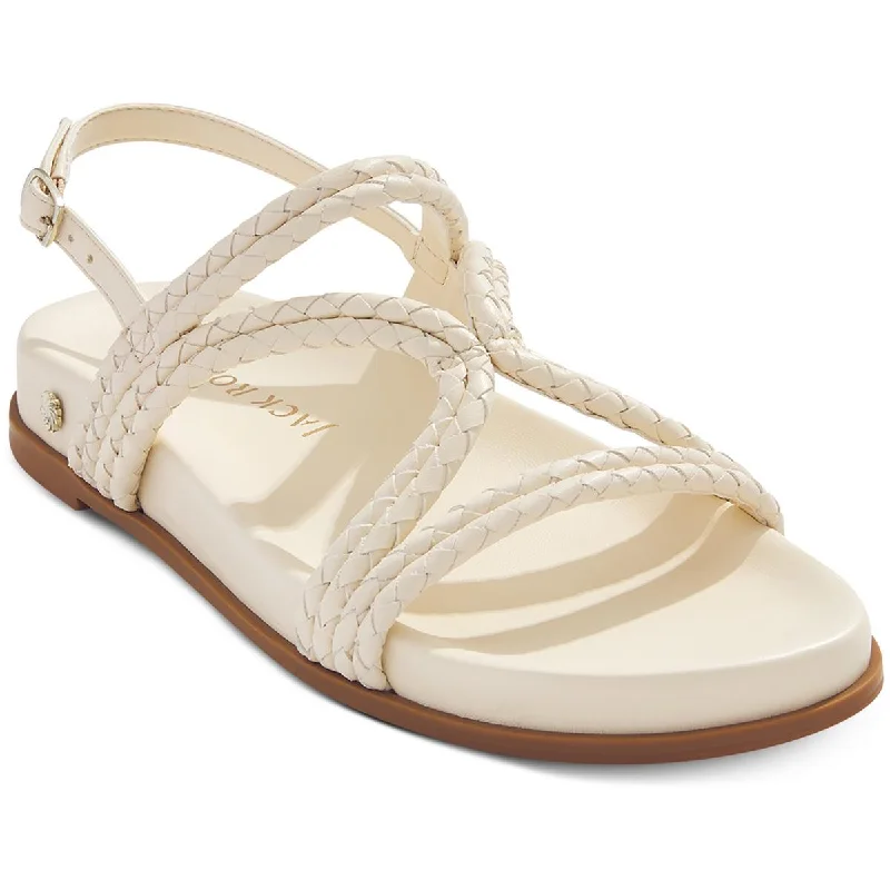 Adventure-Ready Footwear Sale Jack Rogers Womens Cove  Faux Leather Braided Slingback Sandals