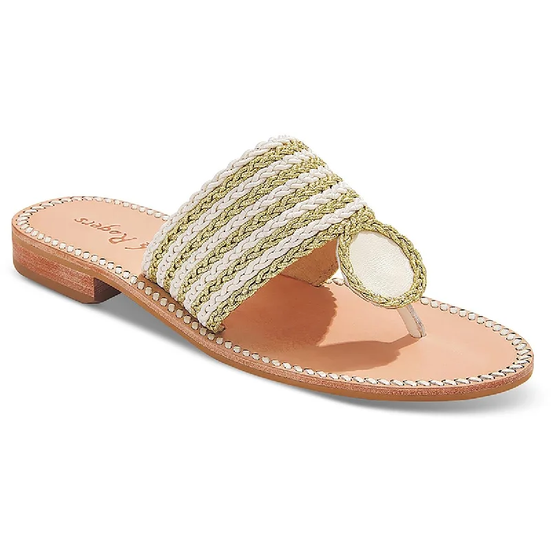 Relaxed Style Deals Jack Rogers Womens Jacks Rope Sandal Leather Slide Sandals