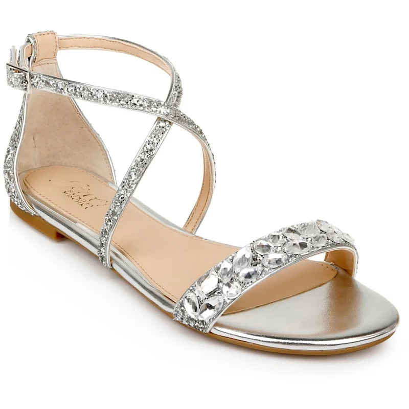 Casual Chic Deals Jewel Badgley Mischka Womens Osome Embellished  Ankle Strap