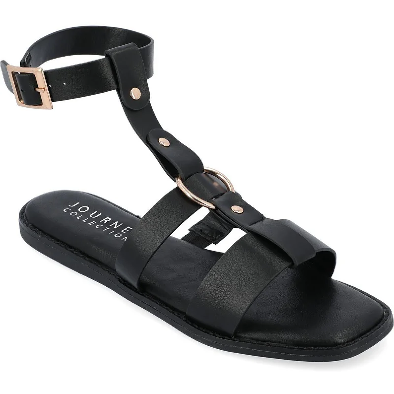 Evening Elegance Journee Collection Womens Faux Leather Ankle Strap