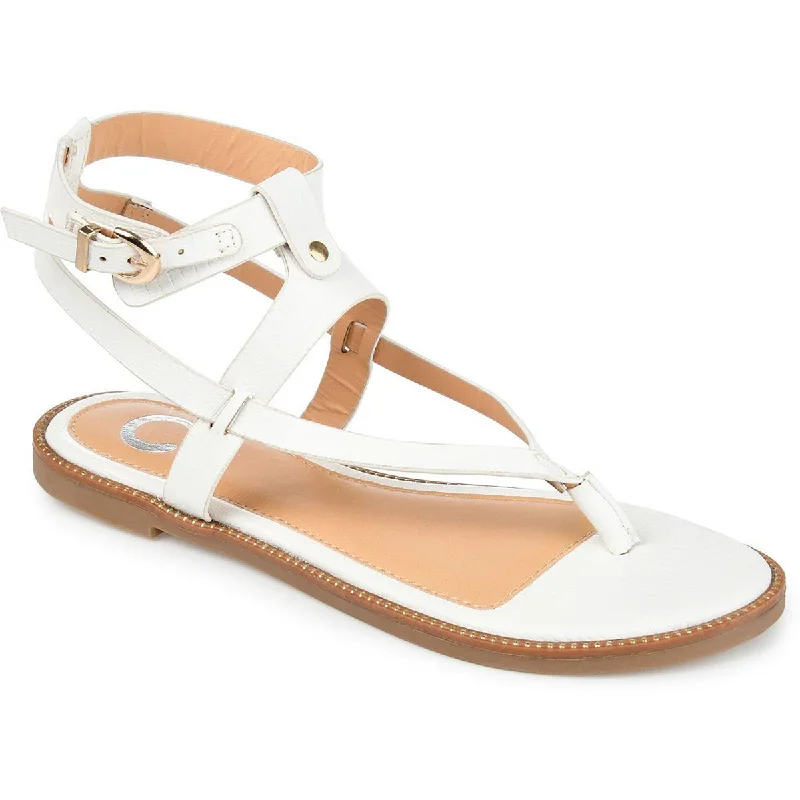 All-Day Comfort Shoes Sale Journee Collection Womens Faux Leather Round Toe Thong Sandals