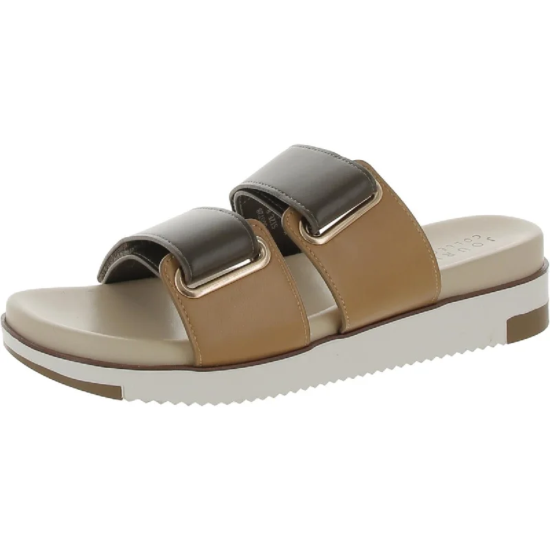 Trendy Footwear Sale Journee Collection Womens Faux Leather Slide Sandals