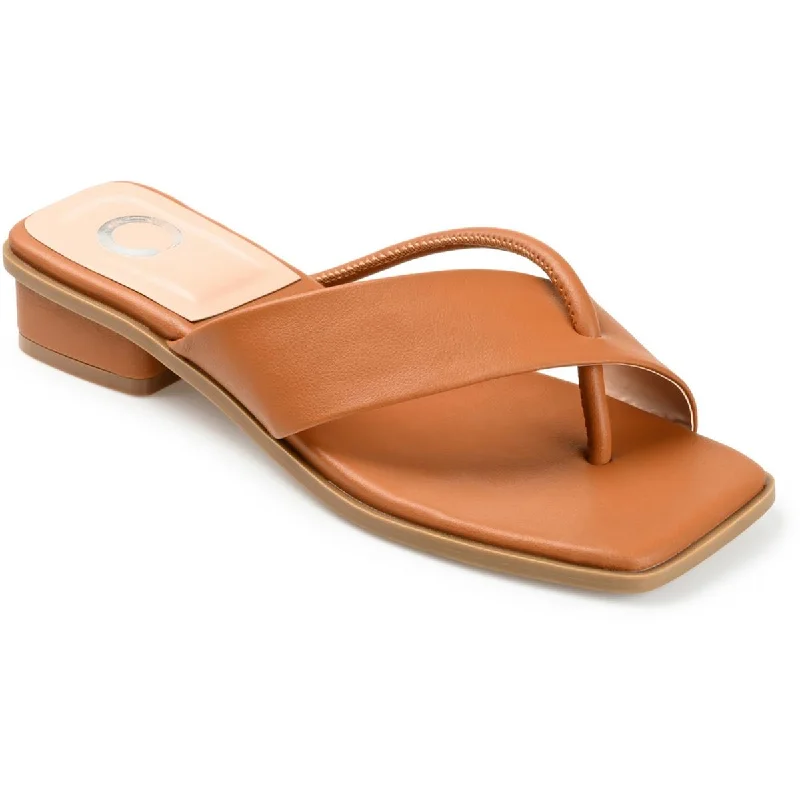 Chic Style Journee Collection Womens Faux Leather Thong Sandals