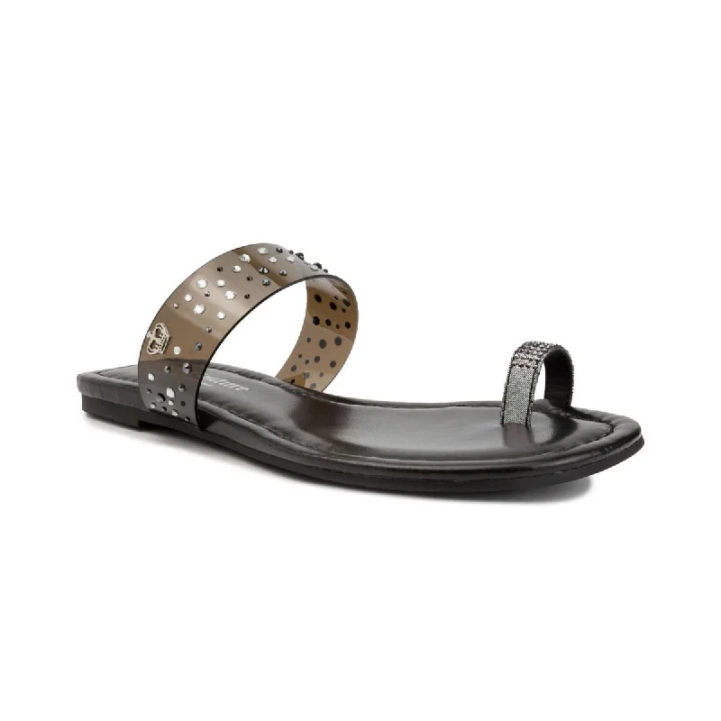 Limited Time Offer Juicy Couture Womens Galilei Embellished Flat Slide Sandals