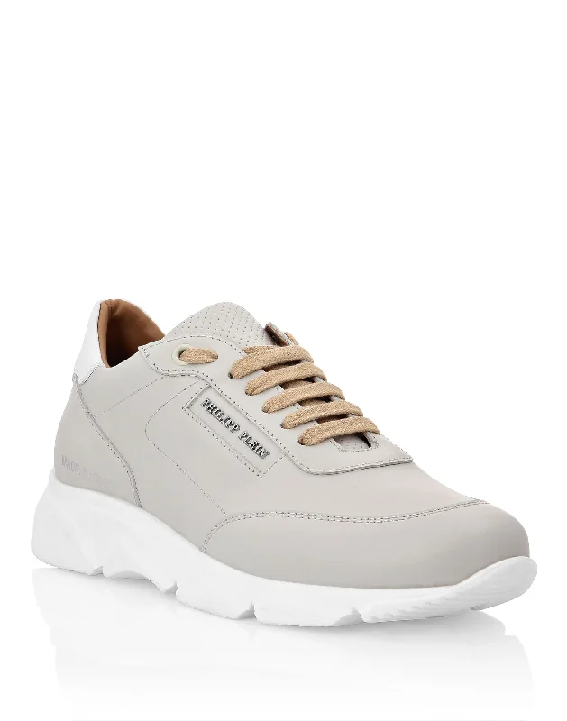 Comfortable Office Shoes Leather Lo-Top Sneakers Philipp Plein TM