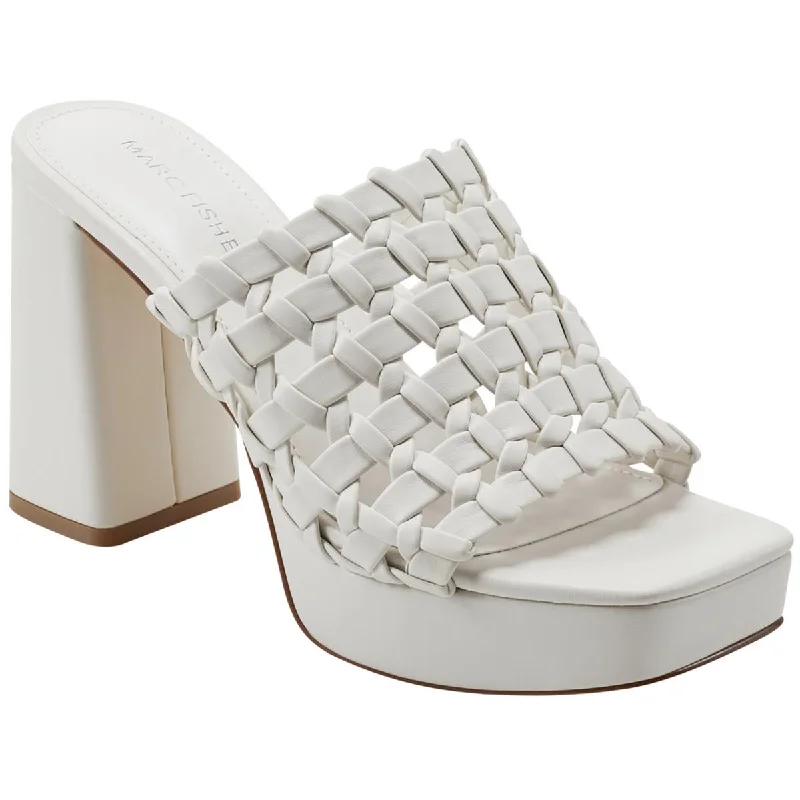 New Season Fashion Preview Sale Marc Fisher Womens Gervasi Faux Leather Square Toe Block Heel