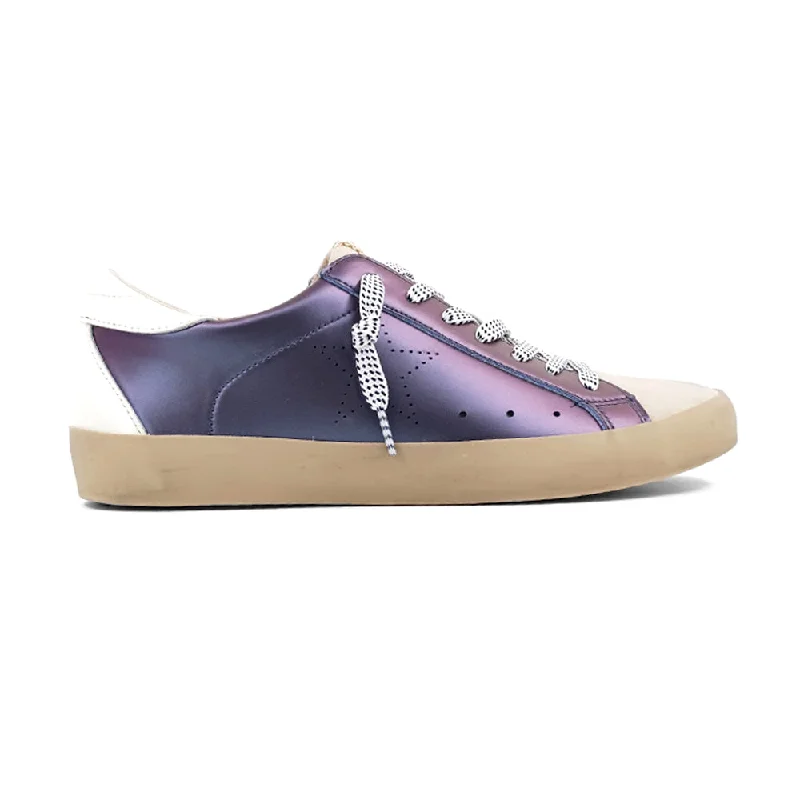 Trend Leading Collection Mia Metallic Lace Up Sneakers