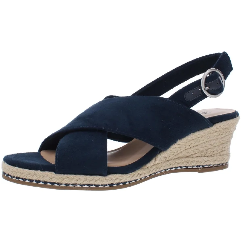 Everyday Elegance Sale Nadette II Womens Faux Suede Peep Toe Wedges