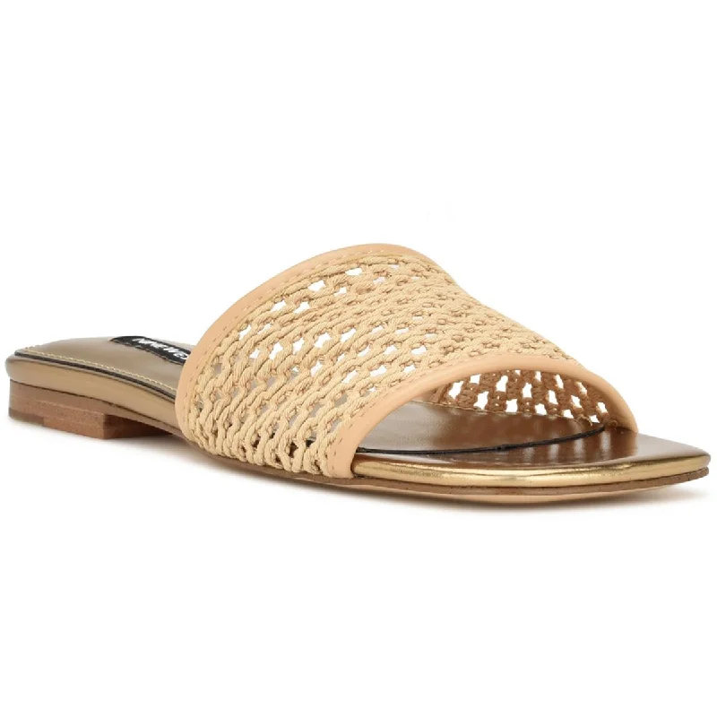 Everyday Fashion Shoes Nine West Womens Mends Woven Slip On Slide Sandals