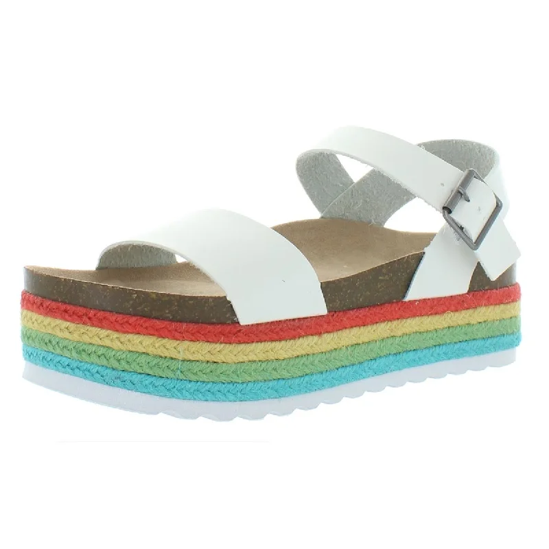 Cozy Chic Promotions Palms Womens Espadrille Ankle Footbed Sandals