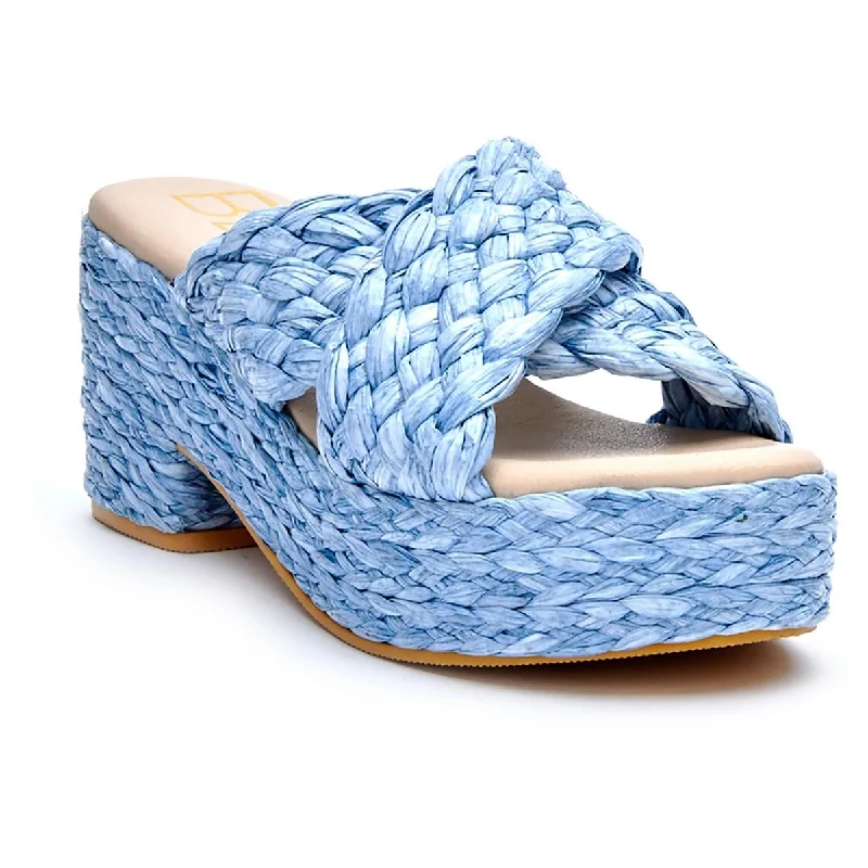 Minimalist Casual Shoes Reflection Womens Woven Wedge Platform Sandals