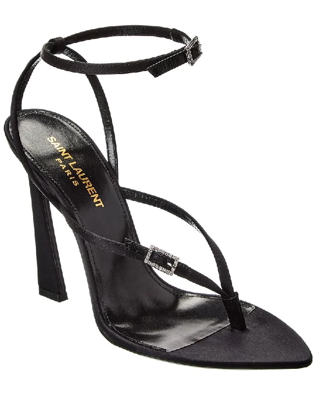 Limited Time Offer Saint Laurent Nadja 105 Satin Sandal