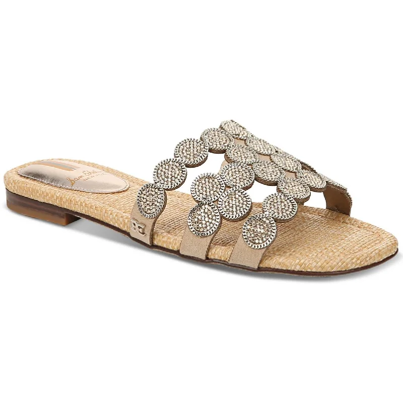 Outdoor Shoes Sale Sam Edelman Womens Bay Marche Faux Leather Embellished Slide Sandals