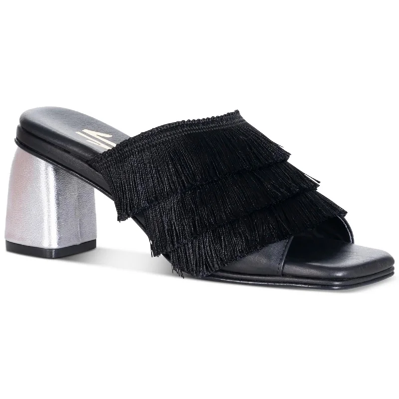 Vintage-Modern Style Offers Silvia Cobos Womens Cha Cha Leather Fringe Block Heel