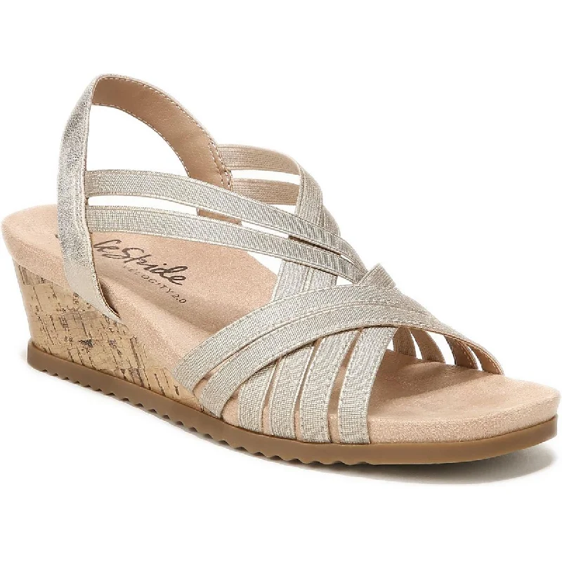 Flash Sale, Don't Miss Stellar Womens Strappy Cork Wedge Sandals