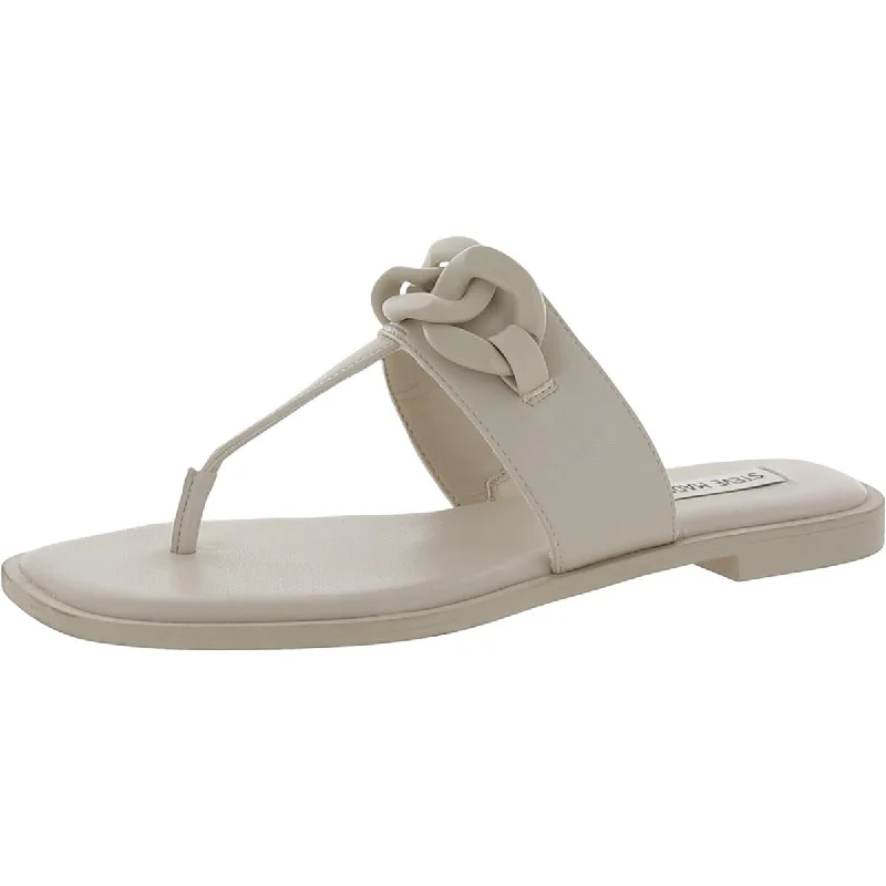 Water-Resistant Shoes Sale Steve Madden Womens Faux Leather Thong Sandals