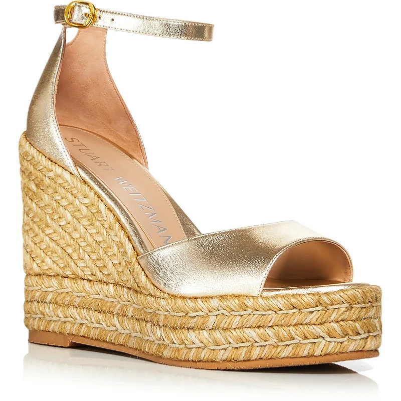 Modern Fashion Sale Stuart Weitzman Womens Nudist Curve Ankle Strap Espadrille Wedge Sandals