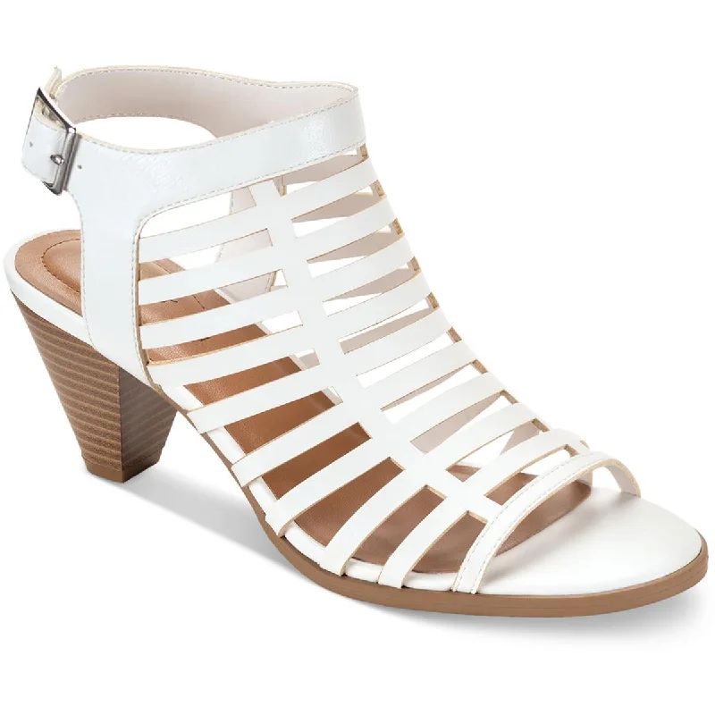 Comfortable Minimalist Shoes Style & Co. Womens Haileyy Strappy  Block Heel