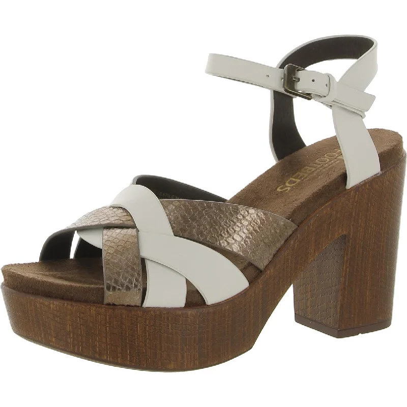 Limited Time Offer White Mountain Womens Achiever Faux Leather Round Toe Platform Sandals