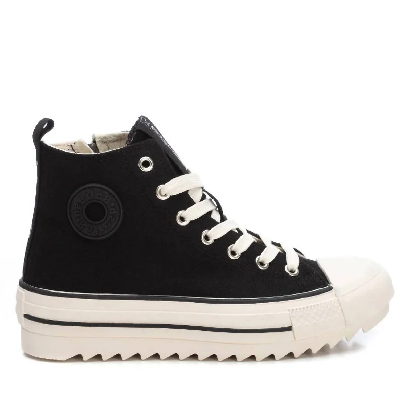 Elegant Evening Shoes Deal Women's Casual High Top Sneakers In Black