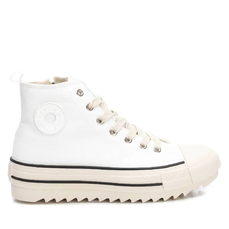 Seasonal Footwear Sale Women's Casual High Top Sneakers In White