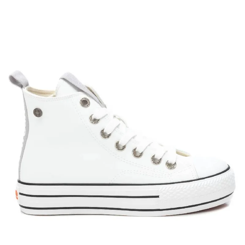 Flash Sale Starts Women's Casual High Top Sneakers In White