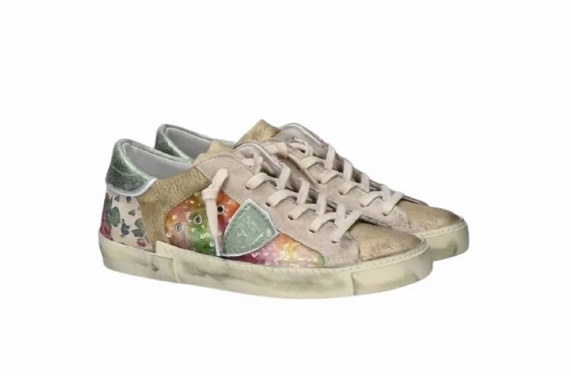 Day To Night Styles Women's Prsx Low Pailettes Fleurs In Multi