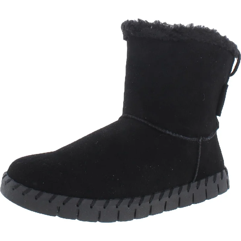 Walking Comfort Shoes Albany Womens Suede Pull On Mid-Calf Boots