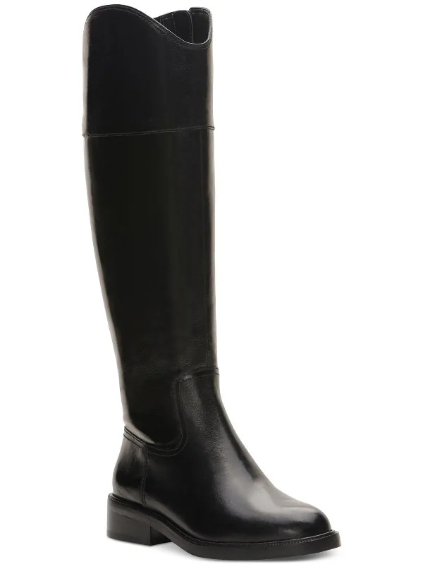 Limited Stock Alfella Womens Leather Tall Knee-High Boots