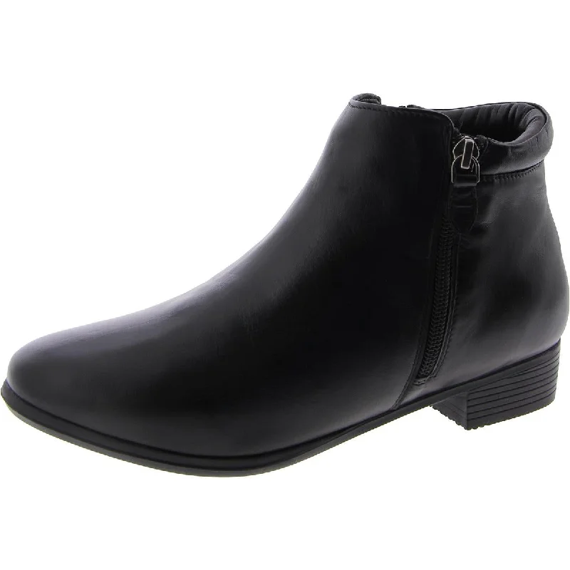 Women's Sleek Dress Shoes Aspen Womens Leather Round Toe Ankle Boots