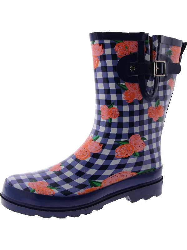 Flexible Sole Shoes Sale Blooming Womens Rubber Floral Print Rain Boots