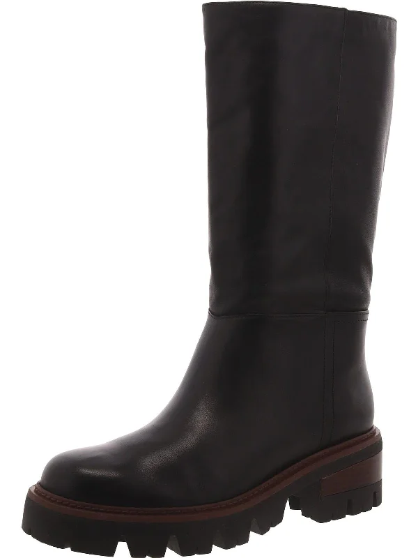 Women's Statement Shoes Bota Womens Leather Pull On Knee-High Boots