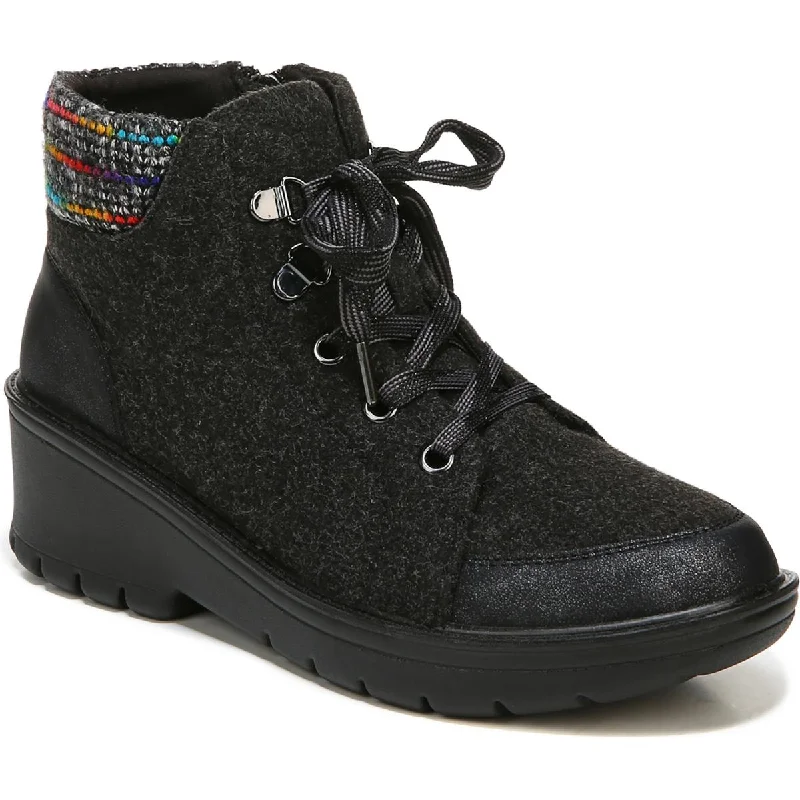 Mega Sales Brooklyn Womens Side Zip Lace-up Booties