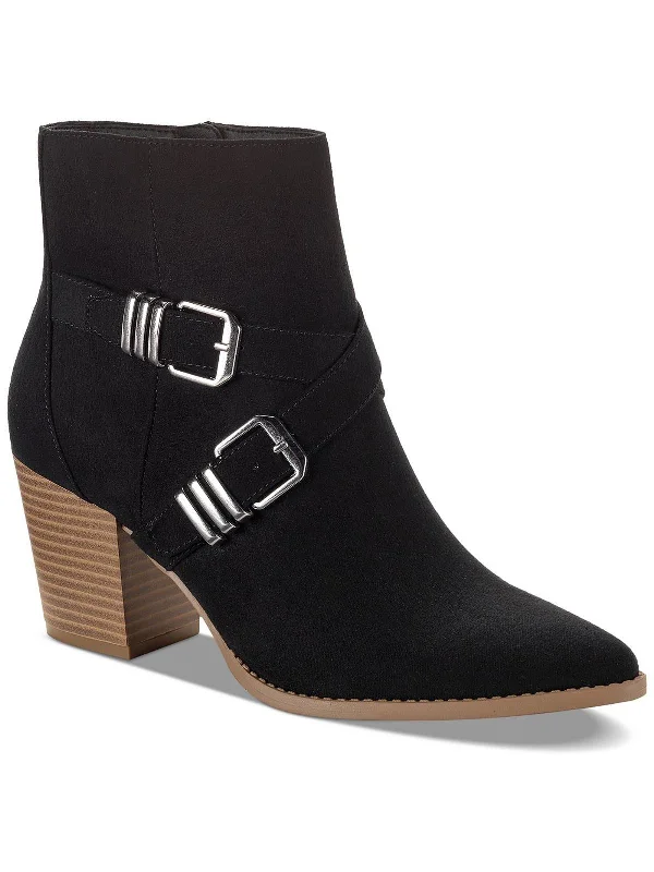 Day To Night Styles ELYSSAA Womens Block heel Pointed toe Booties