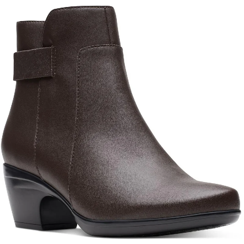 Fast Fashion Favorites Emily Holly Womens Leather Dressy Booties