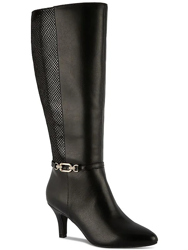 Must-Have Boots Sale Freylyn Womens Faux Leather Snake Print Knee-High Boots