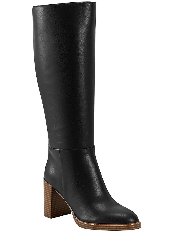 Hot Styles Gabey 3 Womens Faux Leather Wide Calf Knee-High Boots