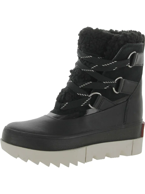 All-Day Comfort Shoes Sale Joan Of Arctic Next Womens Leather Faux Fur Lined Combat & Lace-up Boots