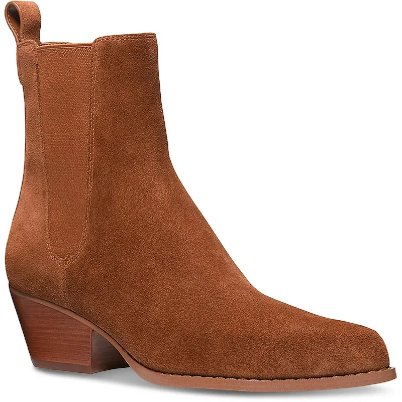 Comfortable Maternity Shoes Kinlee Womens Suede Almond Toe Chelsea Boots