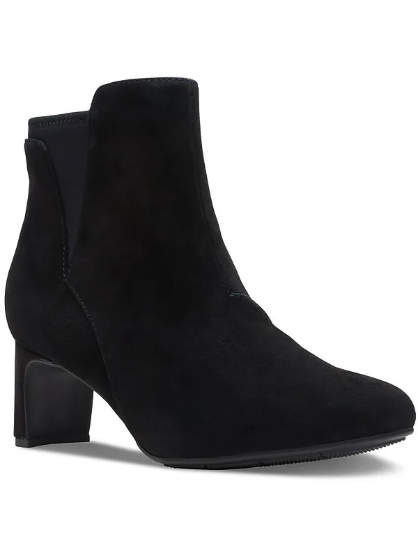 Trend Alert Kyndall Faye  Womens Suede Heeled Ankle Boots