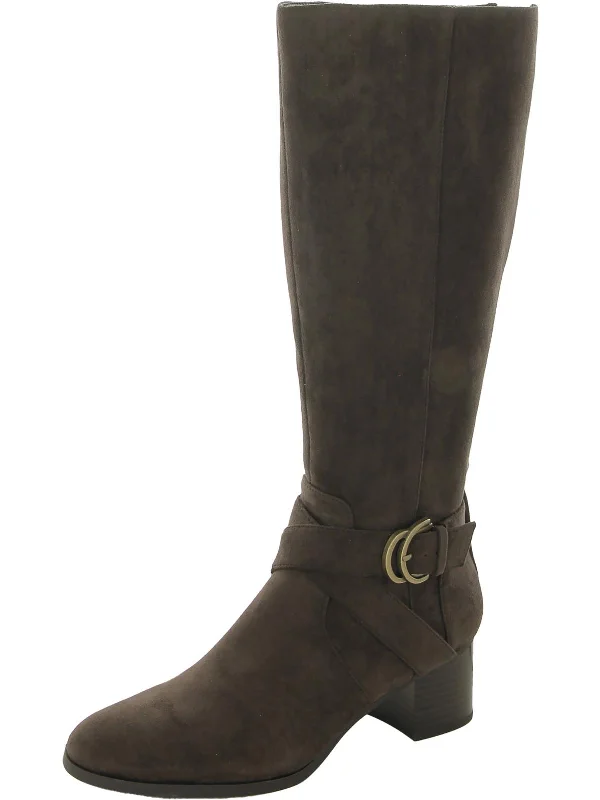 Chic Style, Always In Vogue Maelie Womens Faux Suede Tall Knee-High Boots