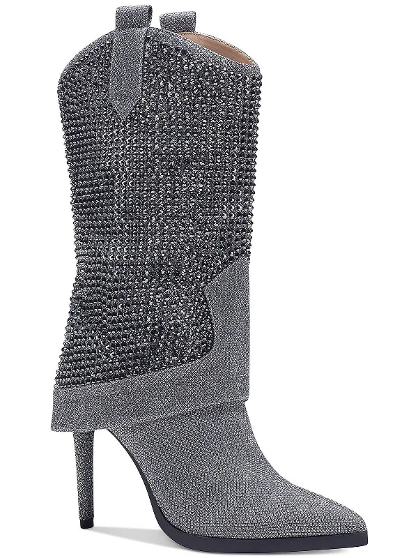 Women's Cozy Winter Boots Nellie Womens Embellished Stiletto Mid-Calf Boots