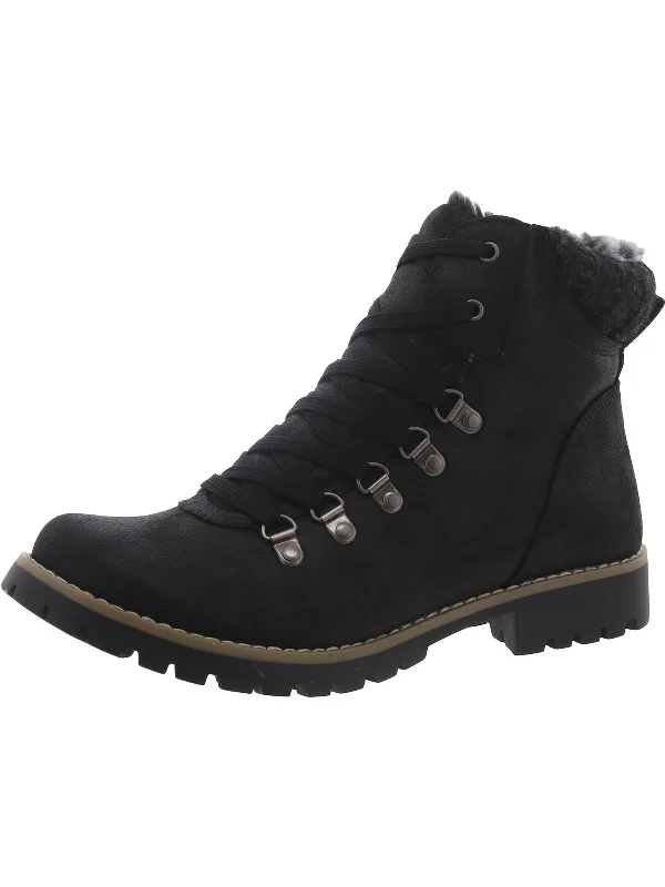 Comfortable Women's Shoes Prized Womens Faux Suede Lace-Up Combat & Lace-Up Boots