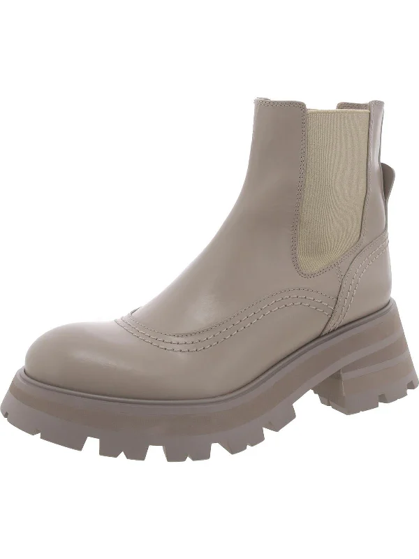 Fashion Essentials Pull On Womens Mid-Calf Chelsea Boots