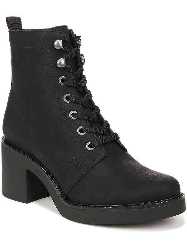 Premium Casual Footwear Rhodes Womens Zipper Lace-Up Combat & Lace-Up Boots