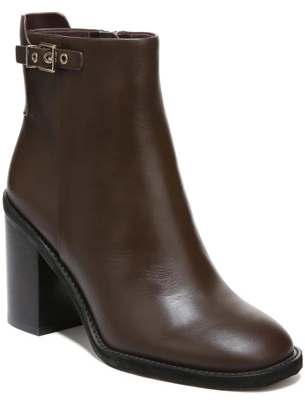 Ultra-Light Footwear Sale Rivet Womens Leather Block Heel Booties