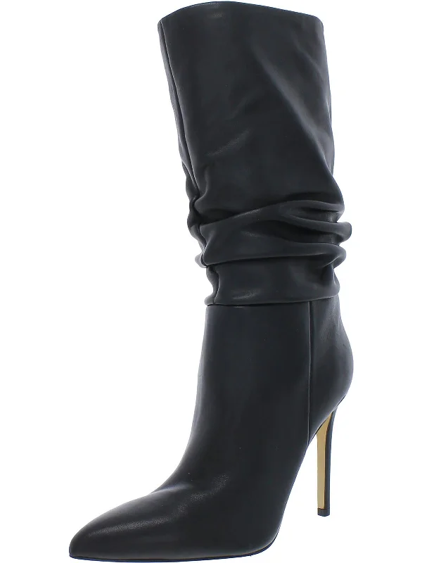 The Latest Fashion Trends Romy Womens Suede Pull On Mid-Calf Boots