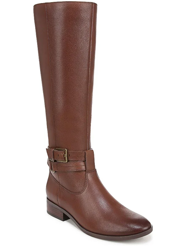 Modern Urban Slip-Ons Rory Womens Leather Riding Knee-High Boots