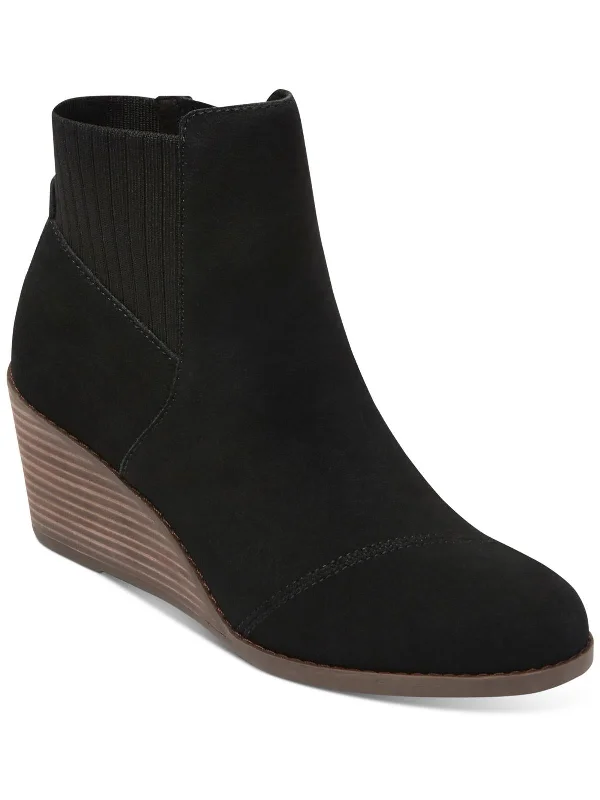 Hot Trends Sadie Womens Suede Stretch Ankle Boots